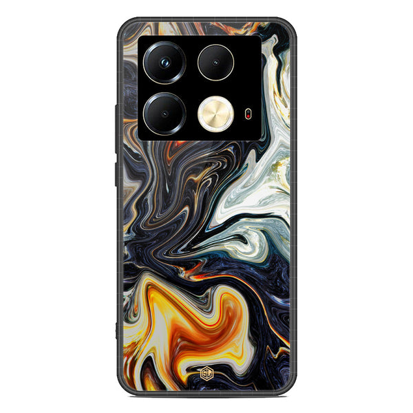 Marble Series Soft Phone Case - Premium Glass Case - Design 1 - Infinix Note 40