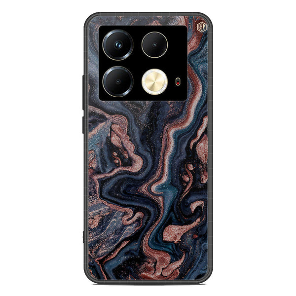 Marble Series Soft Phone Case - Premium Glass Case - Design 4 - Infinix Note 40