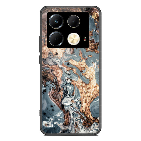 Marble Series Soft Phone Case - Premium Glass Case - Design 5 - Infinix Note 40