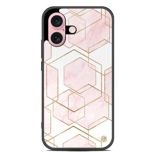 Stylish Marble Series Soft Phone Case - Metal Case - Design 3 - iPhone 16