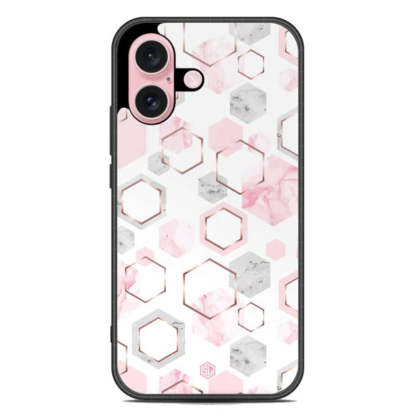 Stylish Marble Series Soft Phone Case - Metal Case - Design 4 - iPhone 16