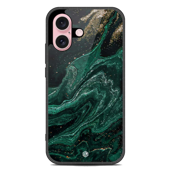 Marble Series Soft Phone Case - Metal Case - Design 3 - iPhone 16