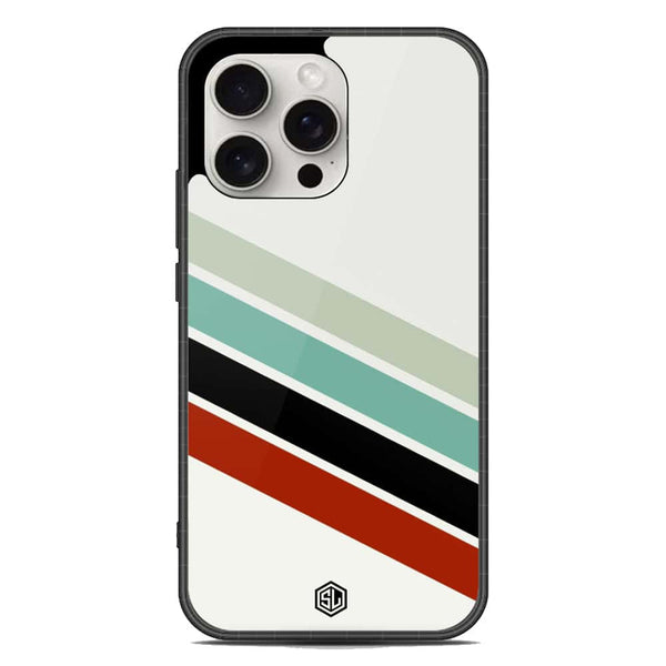 Retro Stripes Series Soft Phone Case - Metal Case - Design 2 - iPhone 16 Pro Max