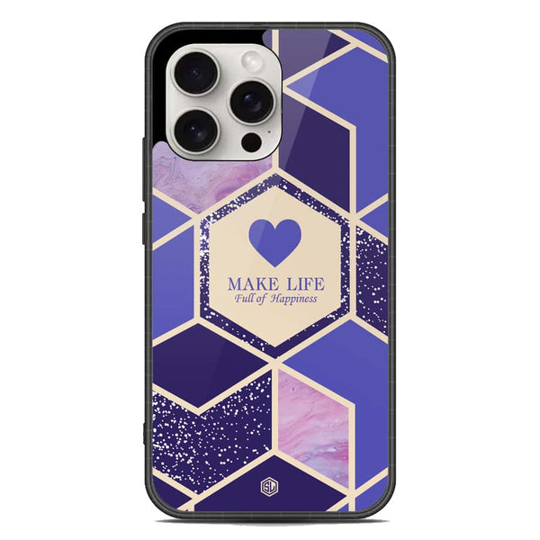 Happiness Series Soft Phone Case - Metal Case - Design 2 - iPhone 16 Pro