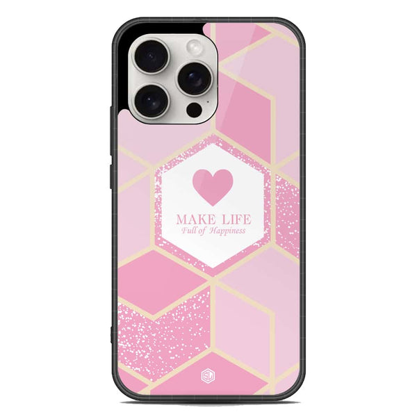 Happiness Series Soft Phone Case - Metal Case - Design 3 - iPhone 16 Pro