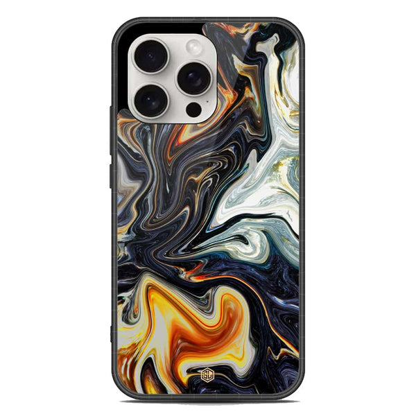 Marble Series Soft Phone Case - Metal Case - Design 1 - iPhone 16 Pro