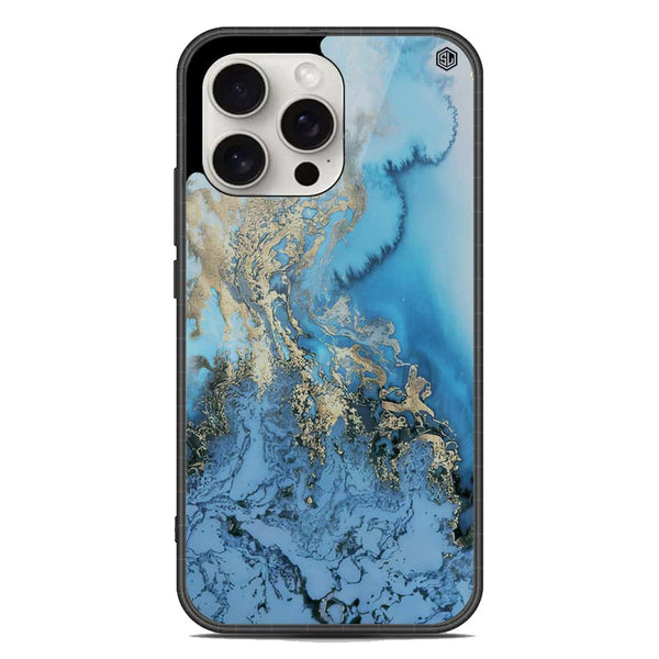 Marble Series Soft Phone Case - Metal Case - Design 2 - iPhone 16 Pro