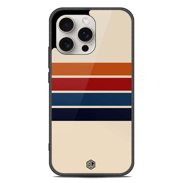 Retro Stripes Series Soft Phone Case - Metal Case - Design 3 - iPhone 16 Pro Max