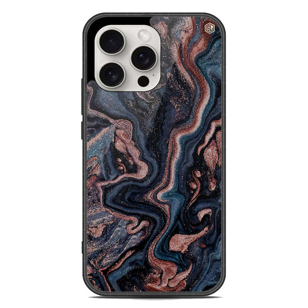 Marble Series Soft Phone Case - Metal Case - Design 4 - iPhone 16 Pro