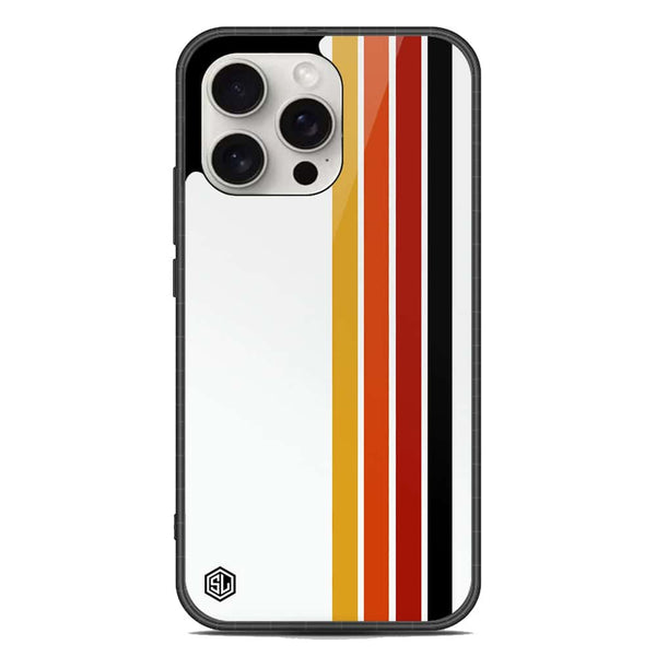 Retro Stripes Series Soft Phone Case - Metal Case - Design 4 - iPhone 16 Pro Max