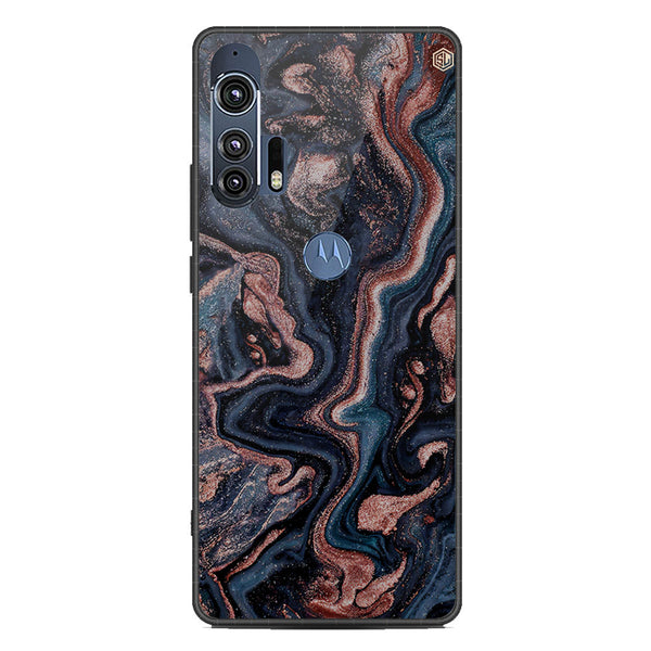 Marble Series Soft Phone Case - Metal Case - Design 4 - Motorola Edge Plus 2020