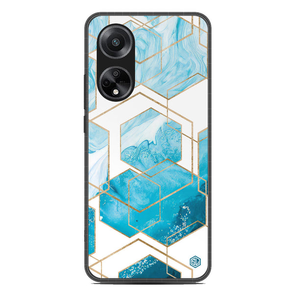 Stylish Marble Series Soft Phone Case - Metal Case - Design 1 - Oppo A98