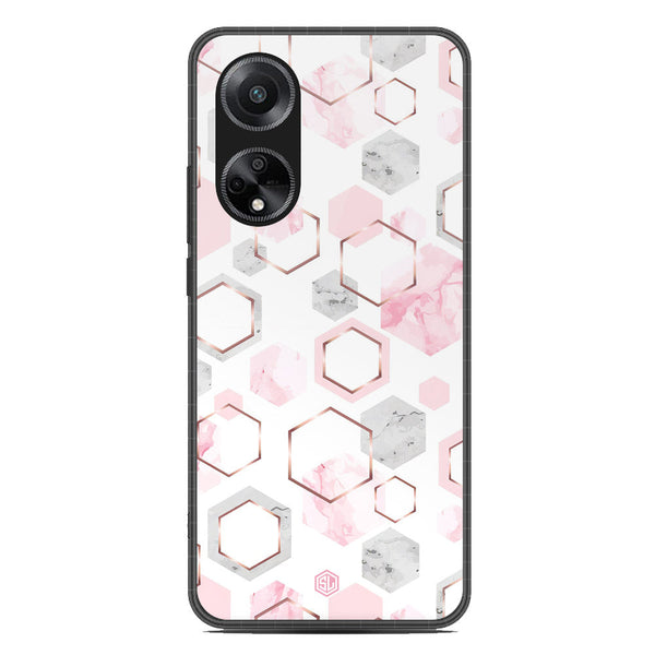 Stylish Marble Series Soft Phone Case - Metal Case - Design 4 - Oppo A98