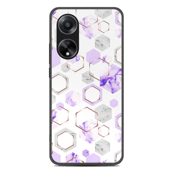 Stylish Marble Series Soft Phone Case - Metal Case - Design 5 - Oppo A98