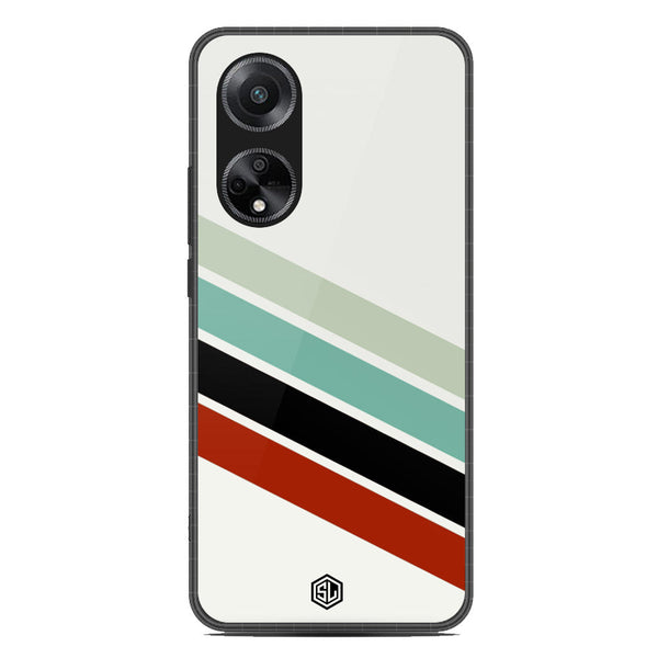 Retro Stripes Series Soft Phone Case - Metal Case - Design 2 - Oppo A98