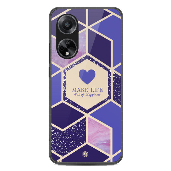 Happiness Series Soft Phone Case - Metal Case - Design 2 - Oppo A98