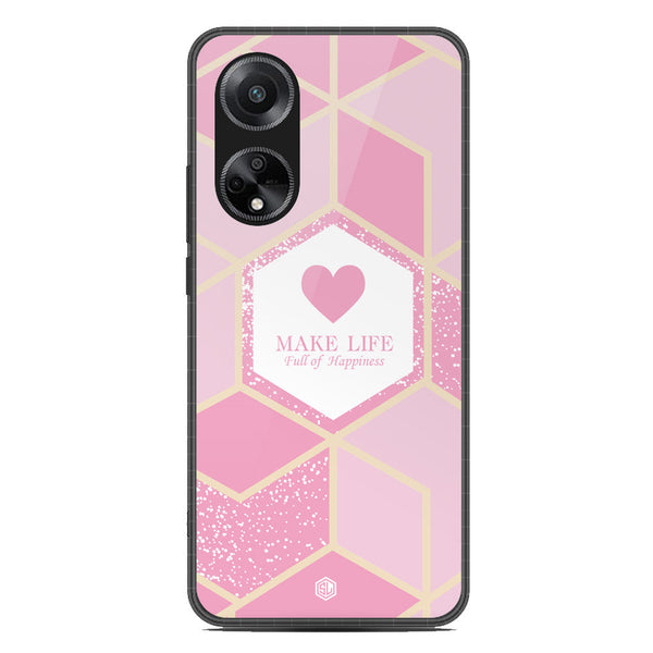 Happiness Series Soft Phone Case - Metal Case - Design 3 - Oppo A98