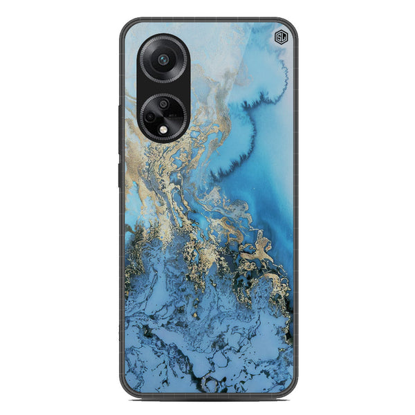 Marble Series Soft Phone Case - Metal Case - Design 2 - Oppo A98