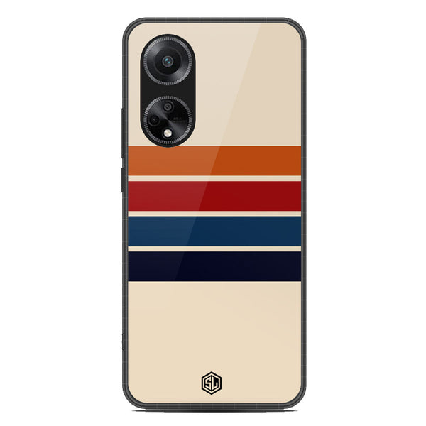 Retro Stripes Series Soft Phone Case - Metal Case - Design 3 - Oppo A98