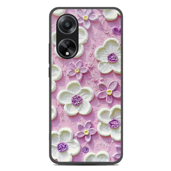 Floral Series Soft Phone Case - Metal Case - Design 4 - Oppo A98