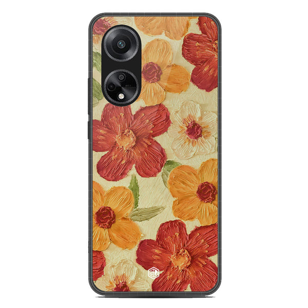 Floral Series Soft Phone Case - Metal Case - Design 6 - Oppo A98