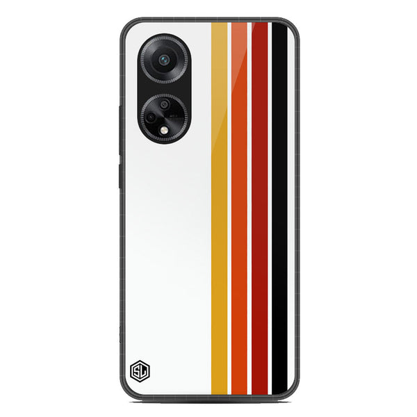 Retro Stripes Series Soft Phone Case - Metal Case - Design 4 - Oppo A98