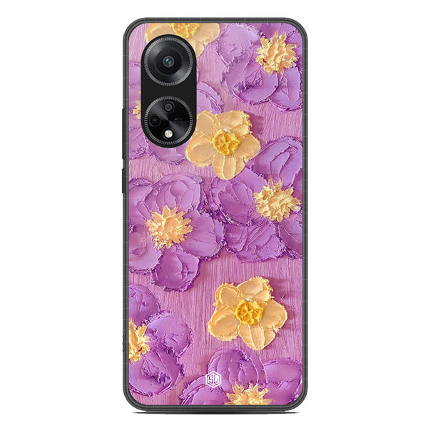 Floral Series Soft Phone Case - Metal Case - Design 8 - Oppo A1