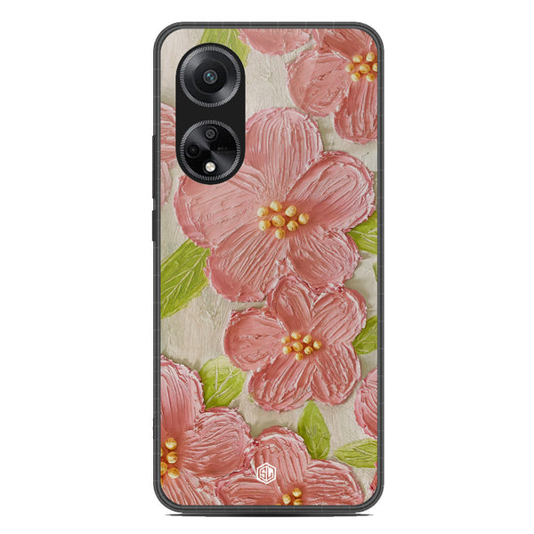 Floral Series Soft Phone Case - Metal Case - Design 9 - Oppo A1