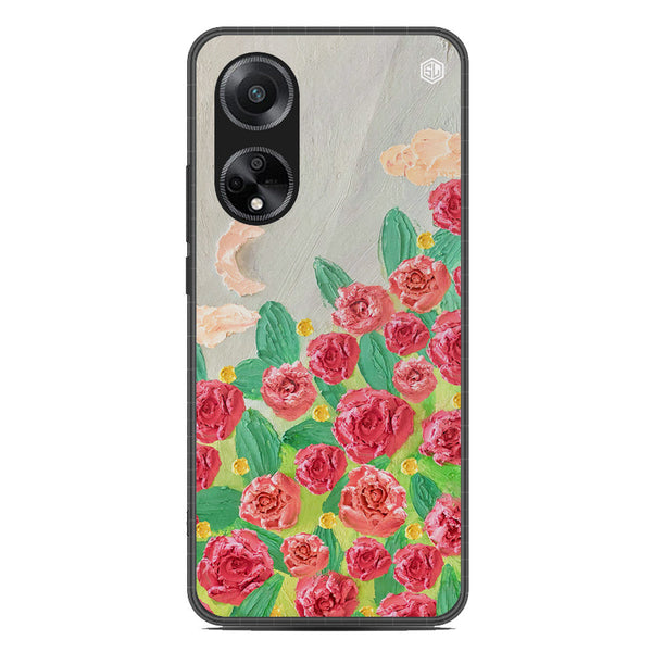 Floral Series Soft Phone Case - Metal Case - Design 10 - Oppo A1