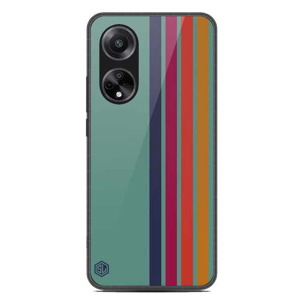 Retro Stripes Series Soft Phone Case - Metal Case - Design 5 - Oppo A98