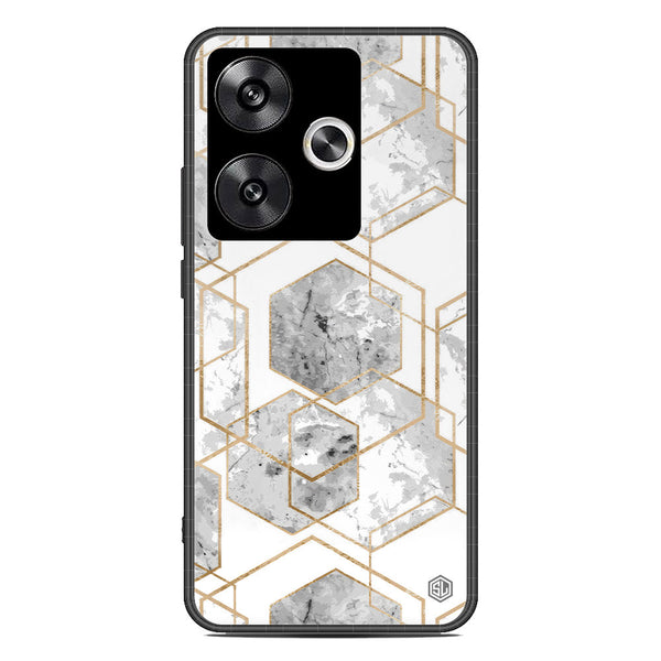 Stylish Marble Series Soft Phone Case - Premium Glass Case - Design 2 - Xiaomi Poco F6