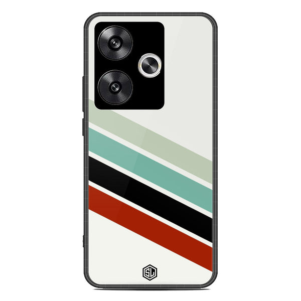 Retro Stripes Series Soft Phone Case - Premium Glass Case - Design 2 - Xiaomi Poco F6