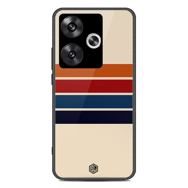 Retro Stripes Series Soft Phone Case - Premium Glass Case - Design 3 - Xiaomi Poco F6