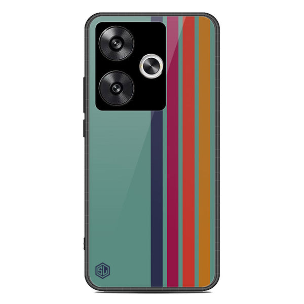 Retro Stripes Series Soft Phone Case - Premium Glass Case - Design 5 - Xiaomi Poco F6