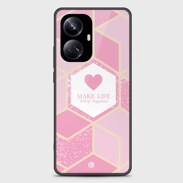 Happiness Series Soft Phone Case - Metal Case - Design 3 - Realme 10 Pro Plus