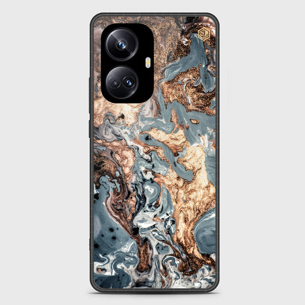 Marble Series Soft Phone Case - Metal Case - Design 5 - Realme 10 Pro Plus