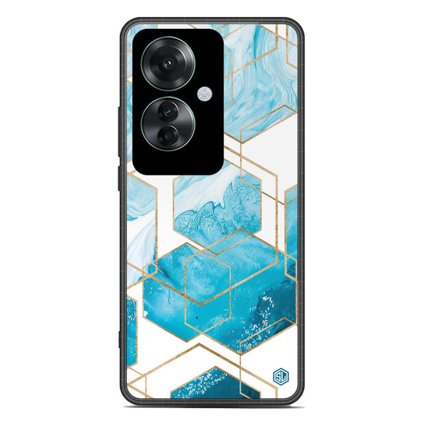 Stylish Marble Series Soft Phone Case - Premium Glass Case - Design 1 - Oppo Reno 11F