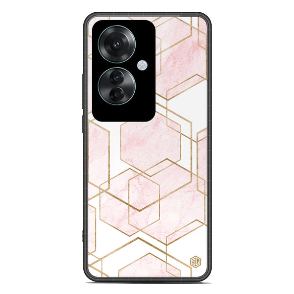 Stylish Marble Series Soft Phone Case - Premium Glass Case - Design 3 - Oppo Reno 11F