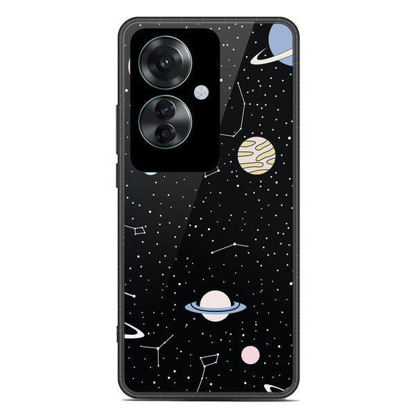 Space Series Soft Phone Case - Premium Glass Case - Design 1 - Oppo Reno 11F