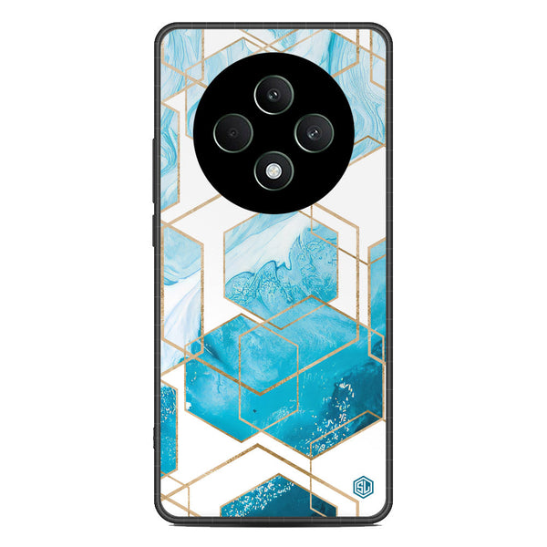 Stylish Marble Series Soft Phone Case - Metal Case - Design 1 - Oppo Reno 12F 4G