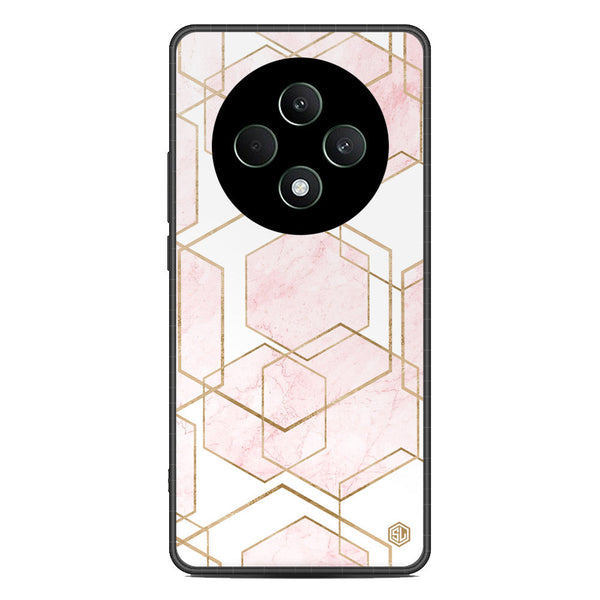 Stylish Marble Series Soft Phone Case - Metal Case - Design 3 - Oppo Reno 12F 4G