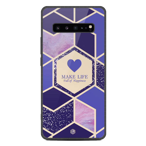 Happiness Series Soft Phone Case - Metal Case - Design 2 - Samsung Galaxy S10 5G