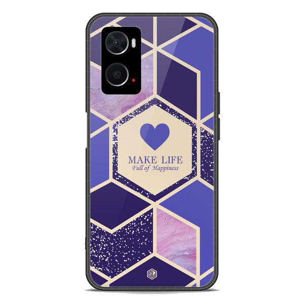 Happiness Series Soft Phone Case - Premium Glass Case - Design 2 - Oppo K10 5G