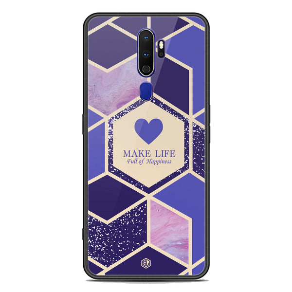 Happiness Series Soft Phone Case - Premium Glass Case - Design 2 - Oppo A9 2020