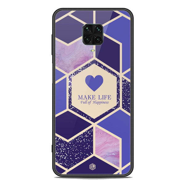 Happiness Series Soft Phone Case - Premium Glass Case - Design 2 - Xiaomi Redmi Note 9 Pro