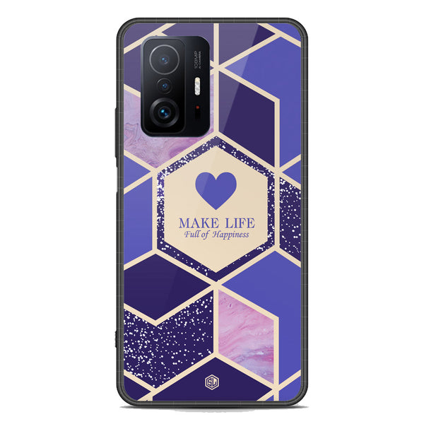 Happiness Series Soft Phone Case - Premium Glass Case - Design 2 - Xiaomi 11T Pro