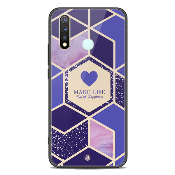 Happiness Series Soft Phone Case - Premium Glass Case - Design 2 - Vivo Y19