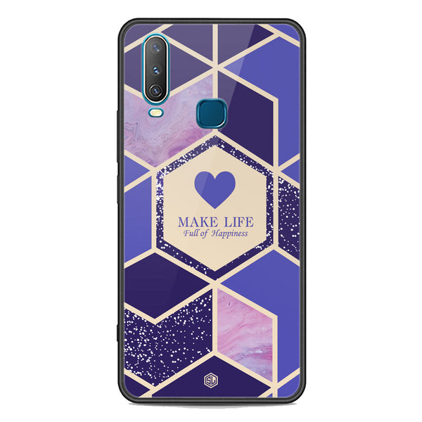 Happiness Series Soft Phone Case - Premium Glass Case - Design 2 - Vivo Y17