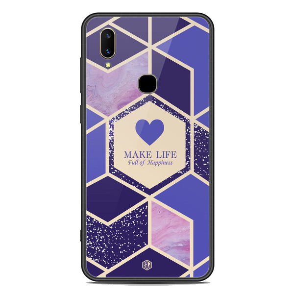 Happiness Series Soft Phone Case - Premium Glass Case - Design 2 - Vivo V11 Pro