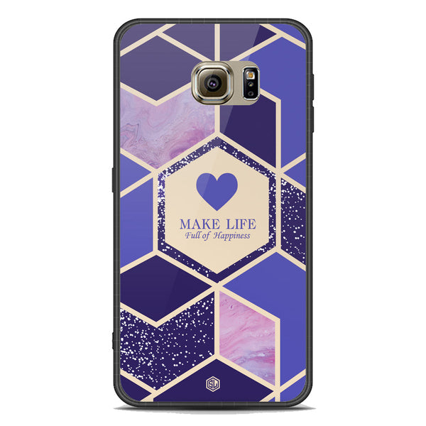 Happiness Series Soft Phone Case - Acrylic Case - Design 2 - - Samsung Galaxy S6